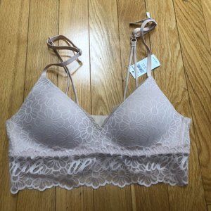 Aerie Pink Lace Wireless Bralette